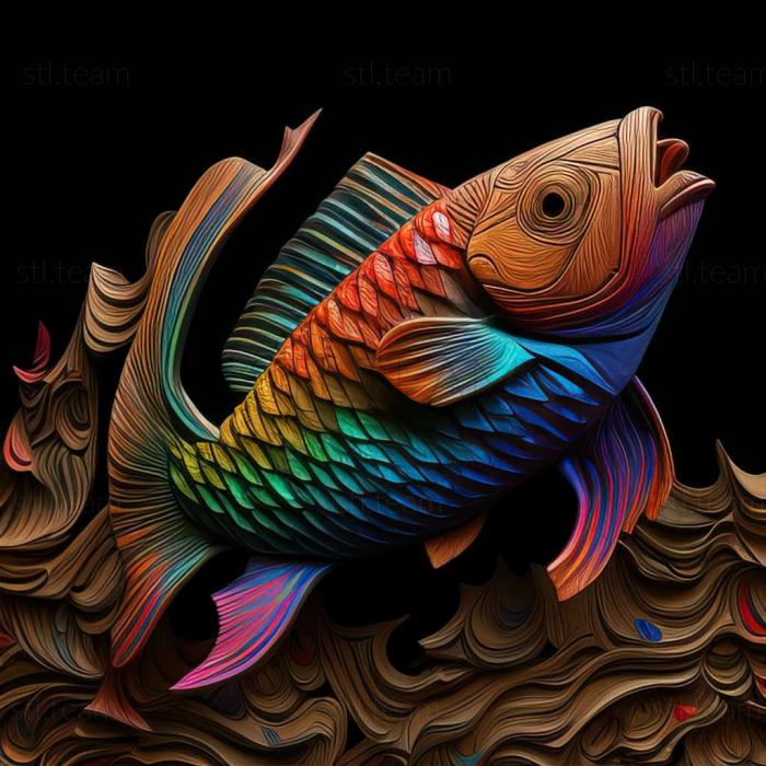 3D model Rainbow melanotenia Maccallocha fish (STL)